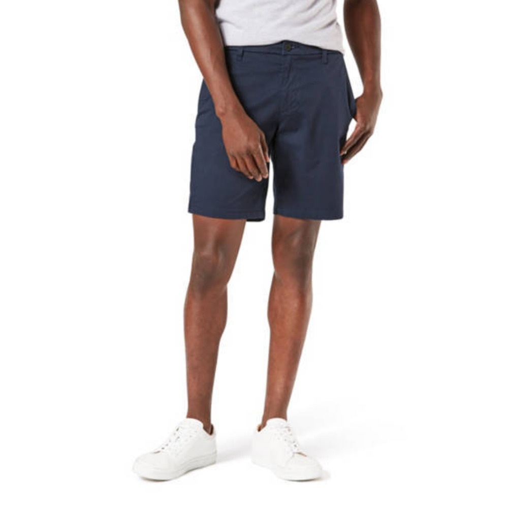 Dockers Men Flex Stretch Solid 9.5" Shorts Pembroke Blue Size 33